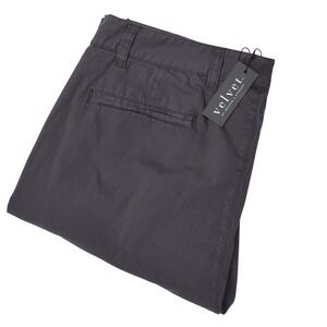 Velvet Graham & Spencer Mens Sammi Brimstone Gray Cotton Blend Chino Pants 34X32
